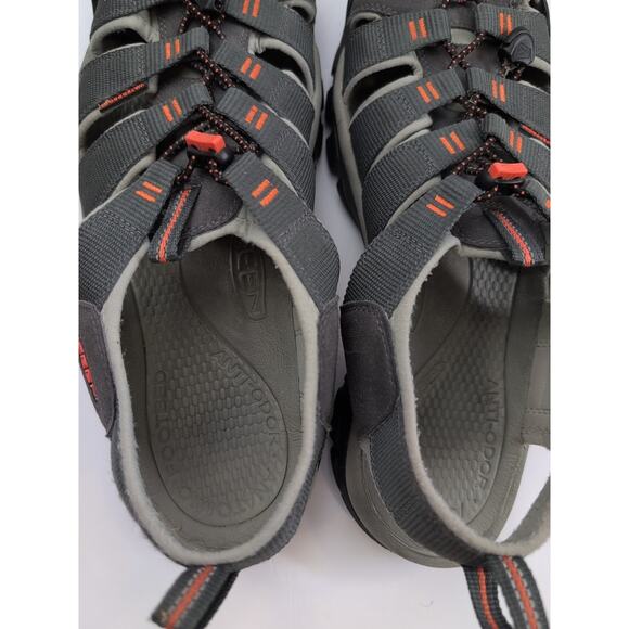 Keen Newport Anatomic Footbed Men's Size 14 Magnet/Nasturtium Gray & Orange - Picture 10 of 10